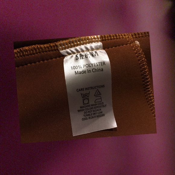 Faux Copper Suede Stretchy Pants - Picture 5 of 5